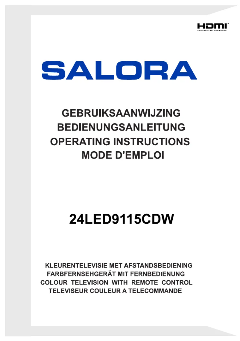 Page 1 de la notice Manuel utilisateur Salora 24LED9115CDW