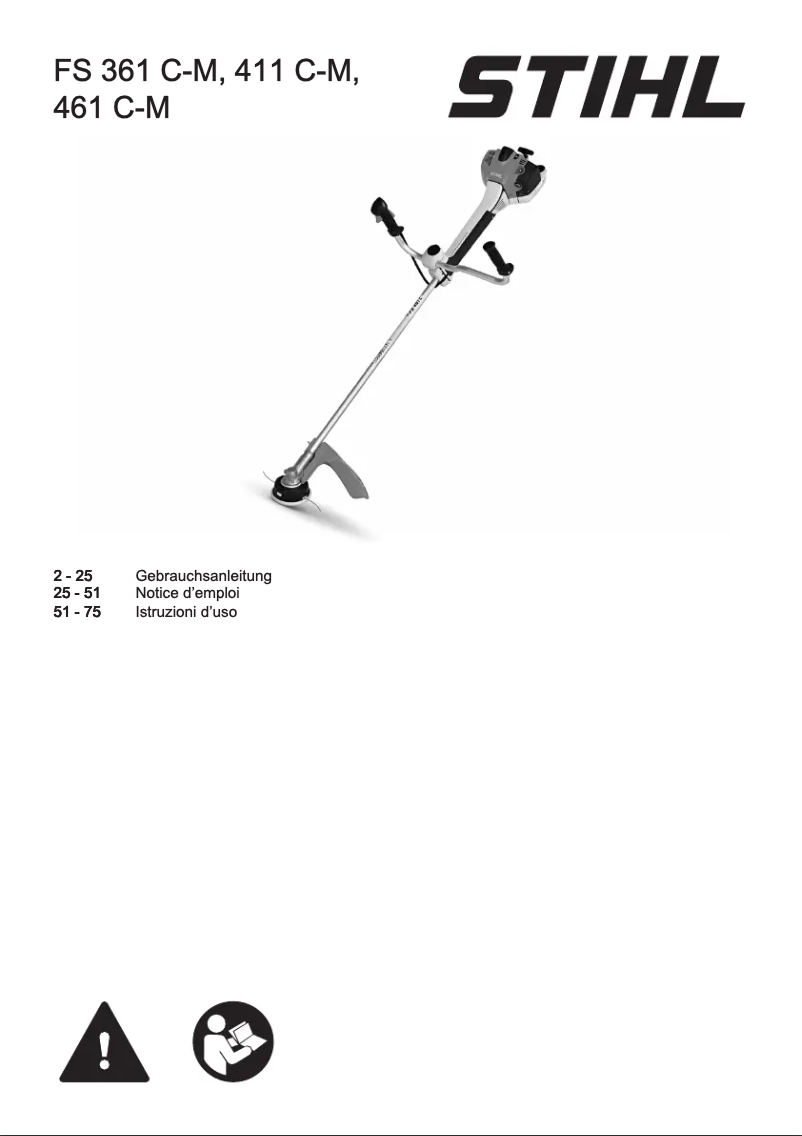 Page 1 de la notice Manuel utilisateur Stihl FS 411 C-EM