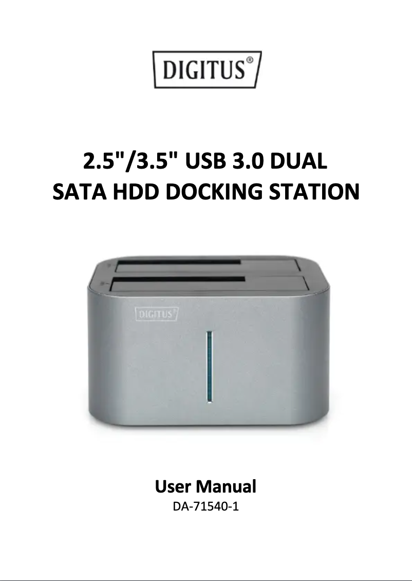 Page 1 de la notice Manuel utilisateur Digitus DA-71540-1