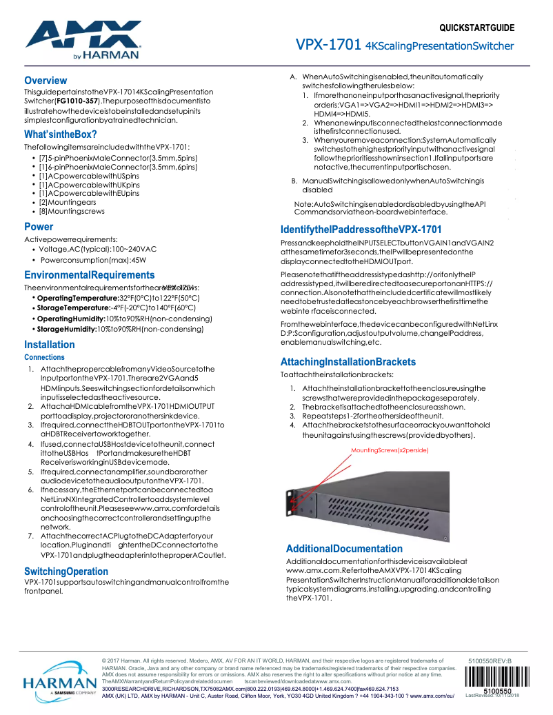 Image de la première page du manuel de l'appareil VPX-1701