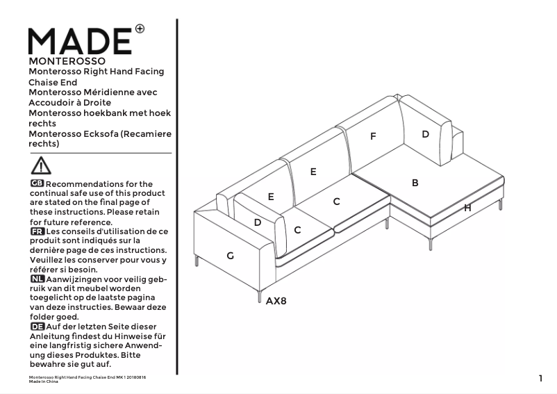 Page n°1 - Manuel utilisateur MADE Monterosso