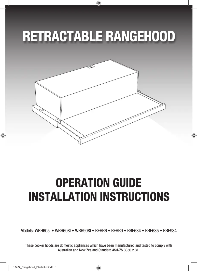 Page n°1 - Manuel utilisateur Westinghouse WRH605IW