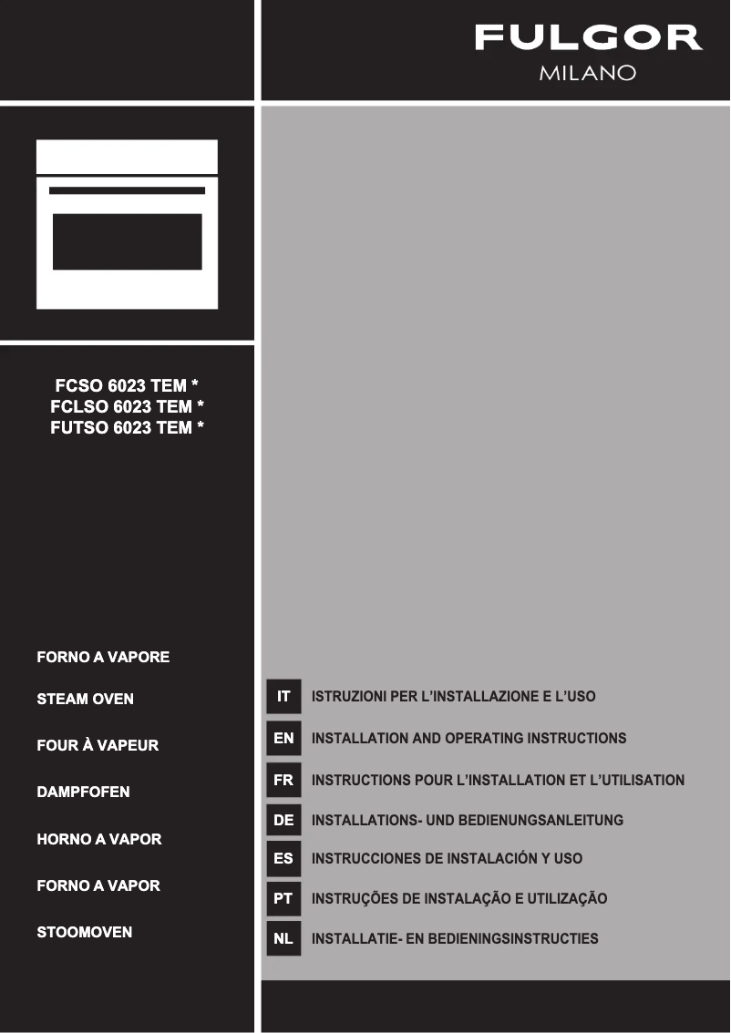 Image de la première page du manuel de l'appareil FCLSO 6023 TEM BK