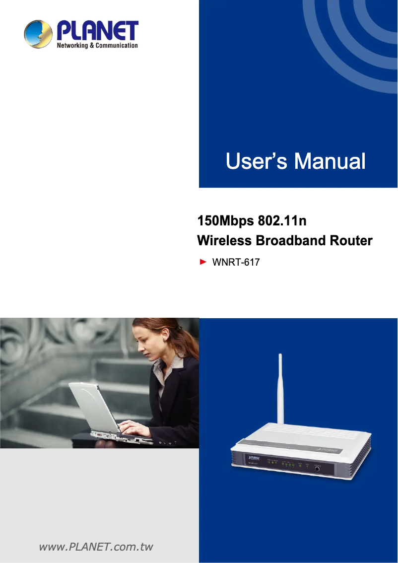 Page 1 de la notice Manuel utilisateur Planet WNRT-617