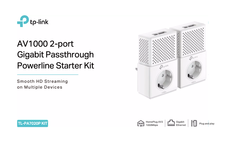 Página 1 del manual Ficha técnica TP-Link TL-PA7020P KIT