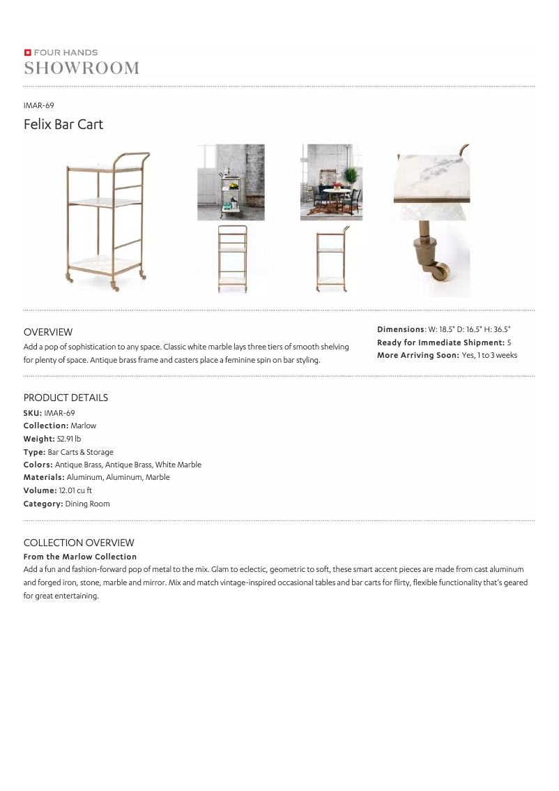 Page 1 de la notice Manuel utilisateur Four Hands IMAR-69