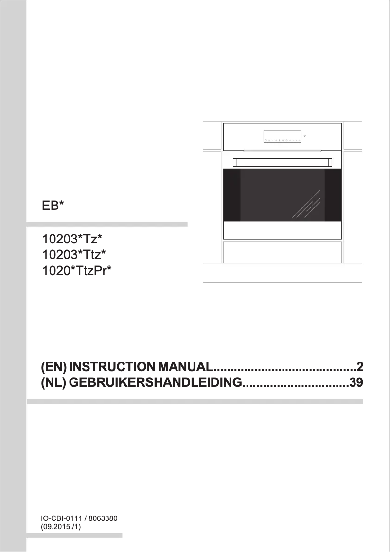 Page n°1 - Manuel utilisateur Amica 1020 TZTPR