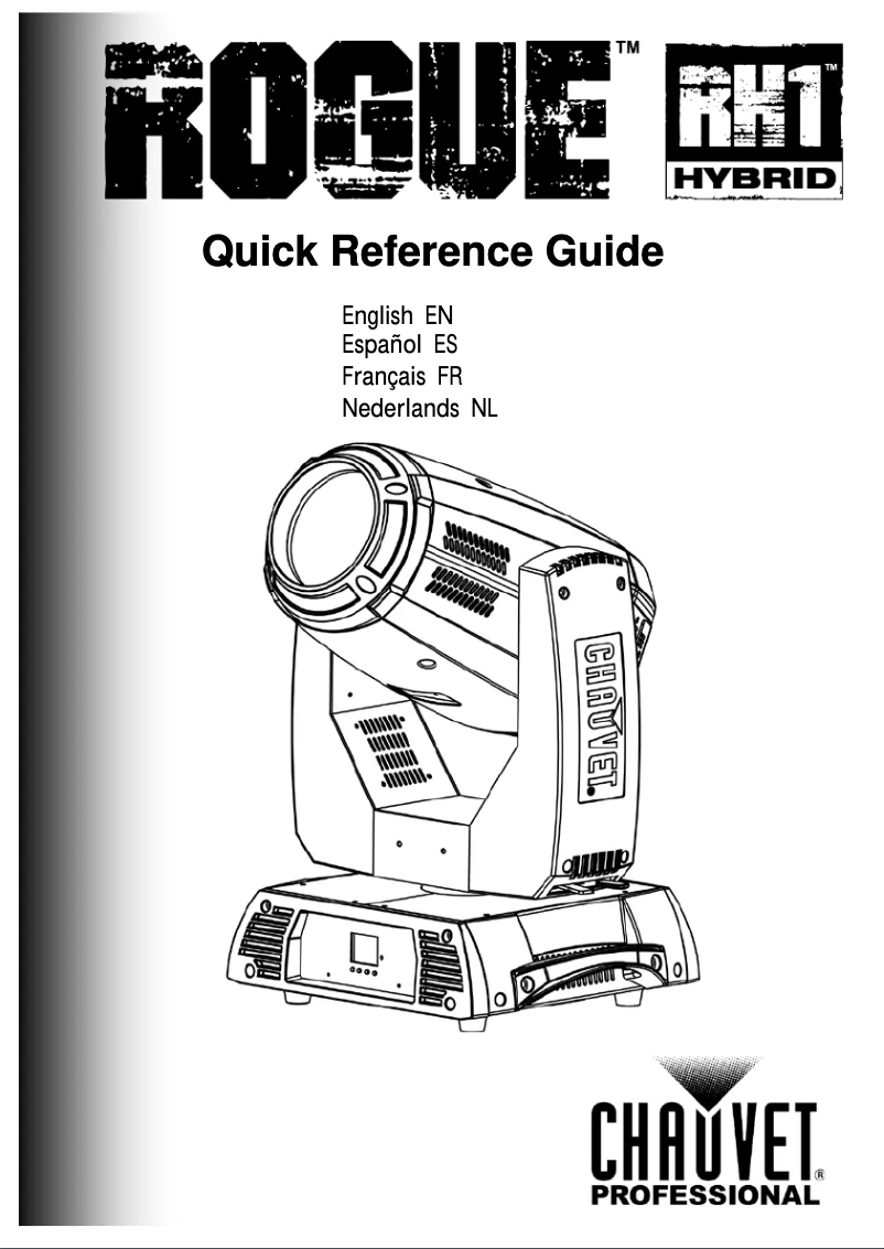 Page n°1 - Manuel utilisateur Chauvet Rogue RH1 Hybrid