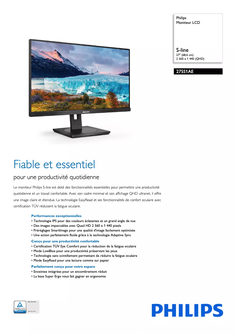 Image de la première page du manuel de l'appareil 275S1AE