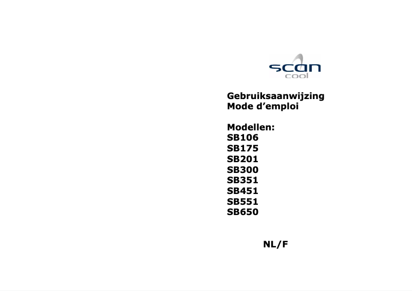 Page n°1 - Manuel utilisateur Scancool SB351