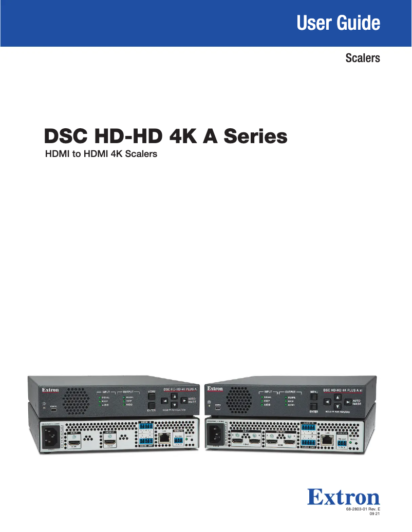 Page n°1 - Manuel utilisateur Extron DSC HD-HD 4K PLUS A