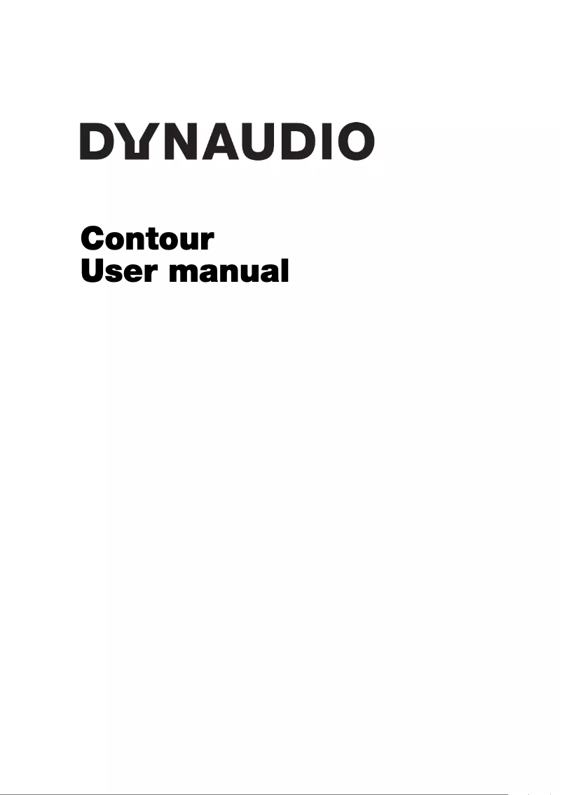 Page n°1 - Manuel utilisateur Dynaudio Contour 25Ci