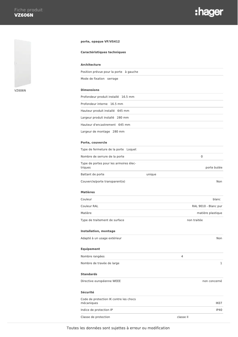 Image de la première page du manuel de l'appareil VZ606N