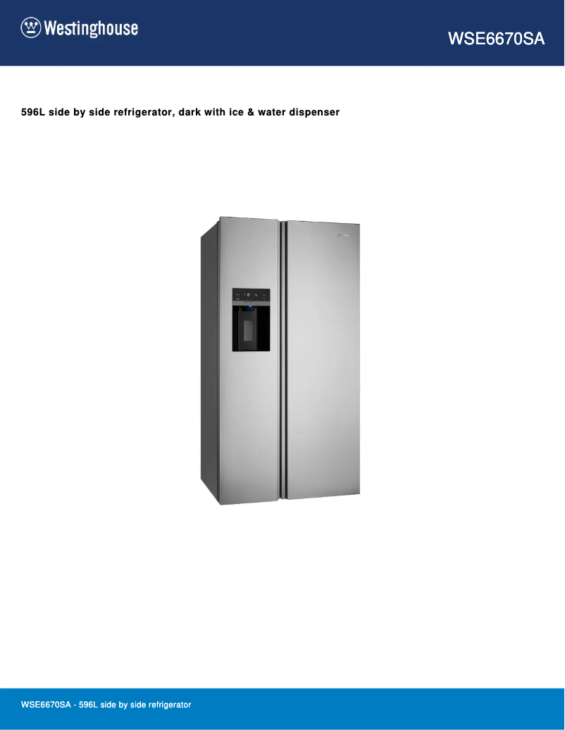 Image de la première page du manuel de l'appareil WSE6670SA
