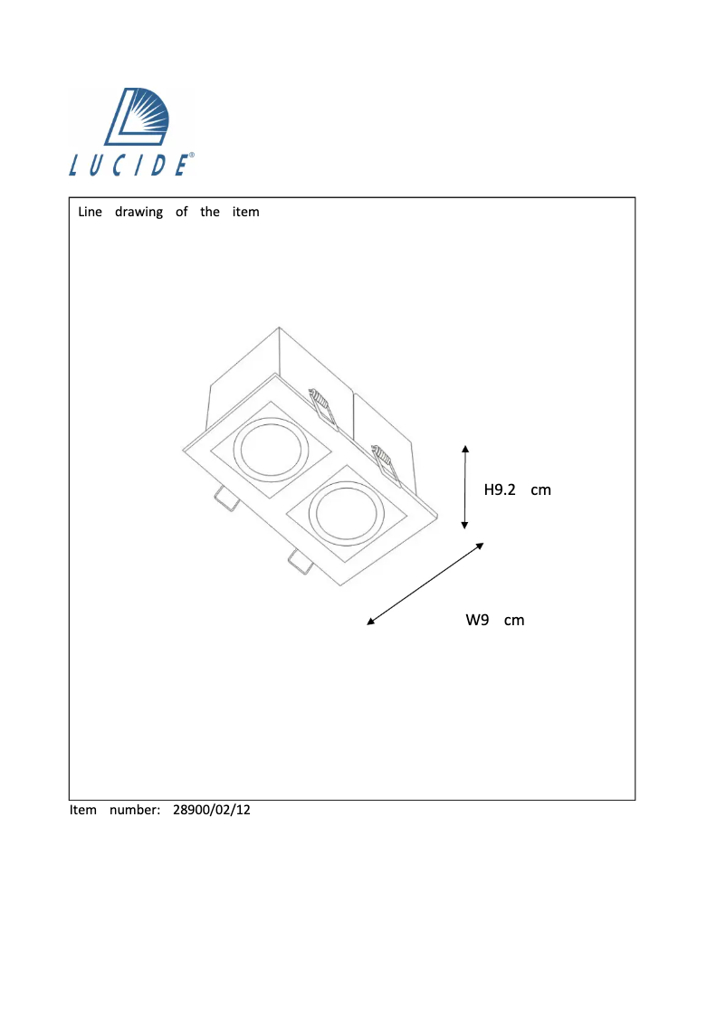 Page 1 de la notice Manuel utilisateur Lucide Chimney 28900/02/12