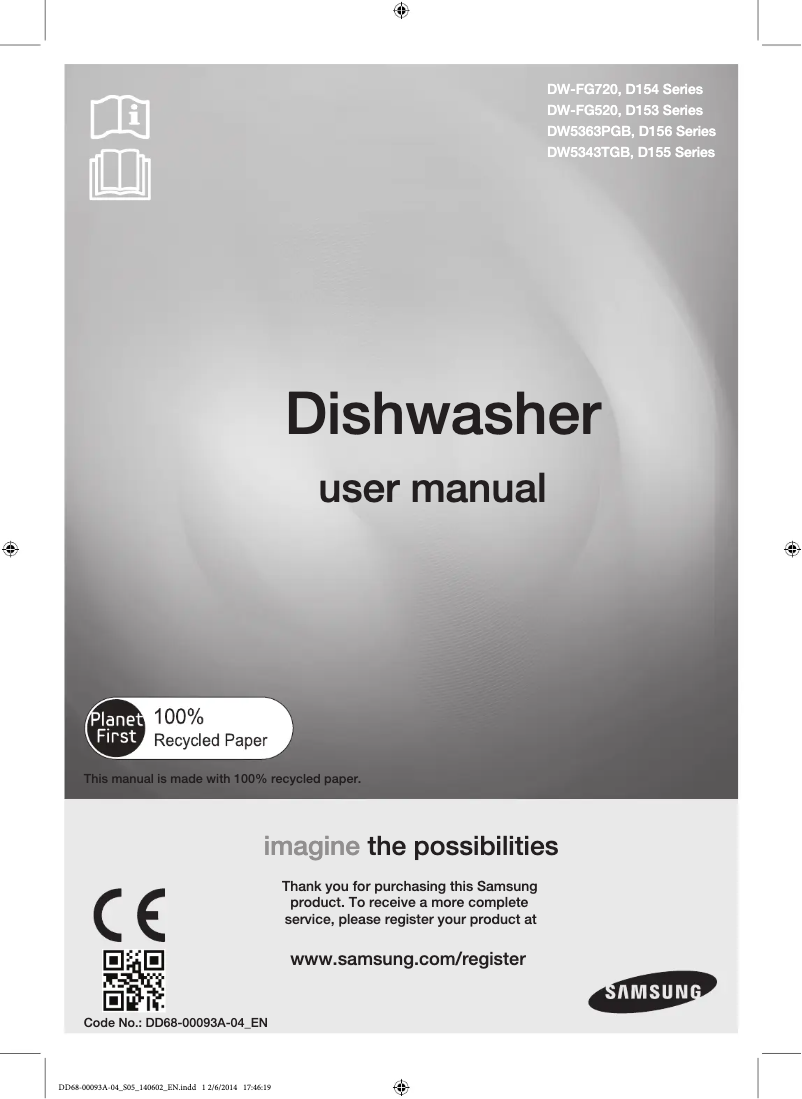 Image de la première page du manuel de l'appareil DW-FG720L