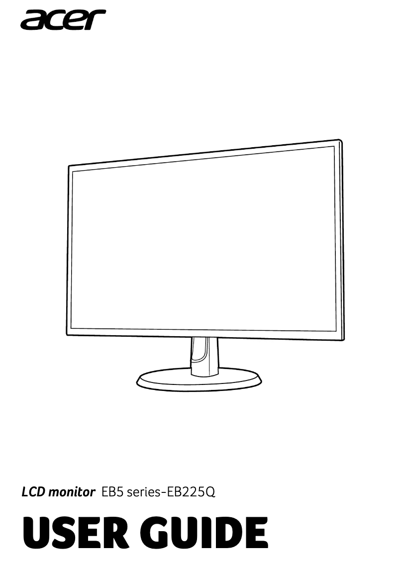 Página 1 del manual Guía de inicio rápido Acer EB225Q