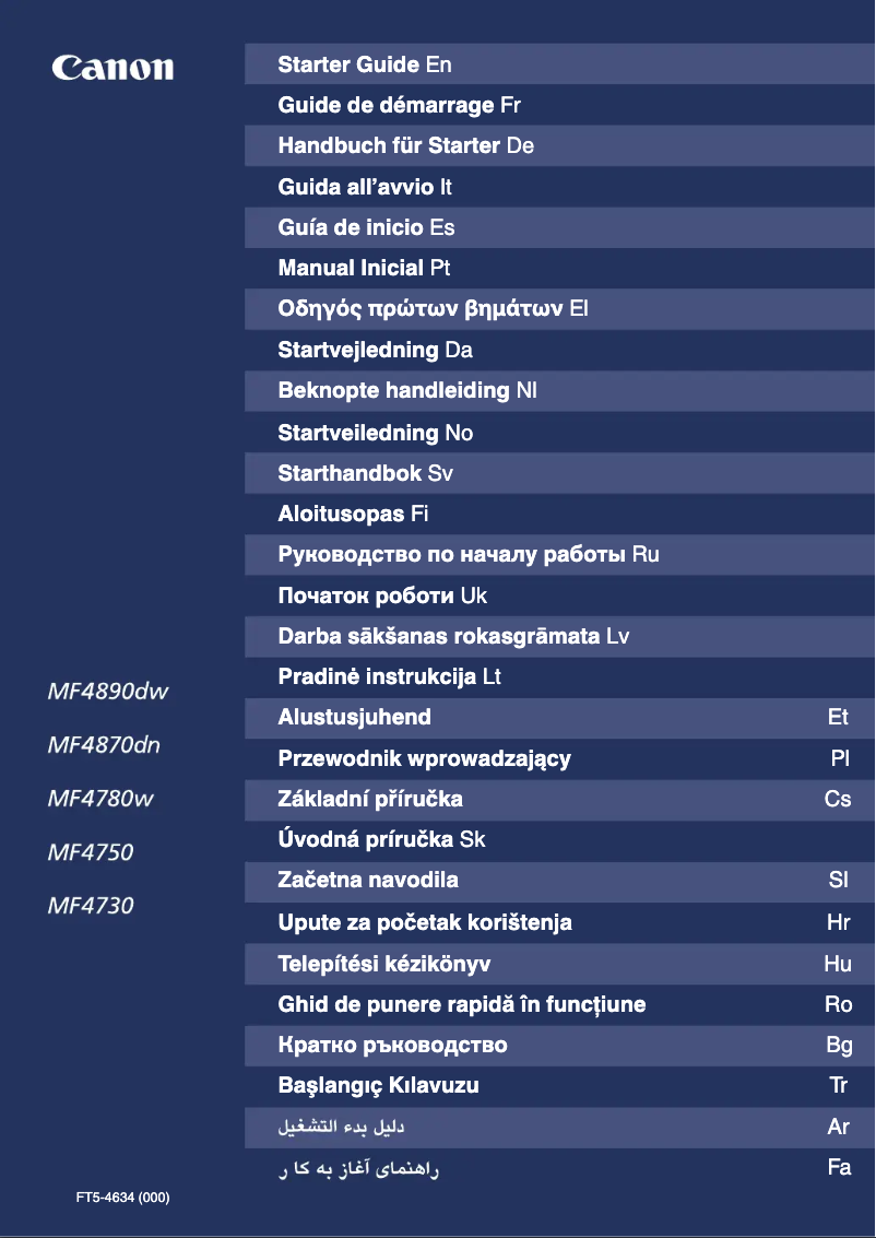 Page 1 de la notice Mode d'emploi Canon I-Sensys MF4780w