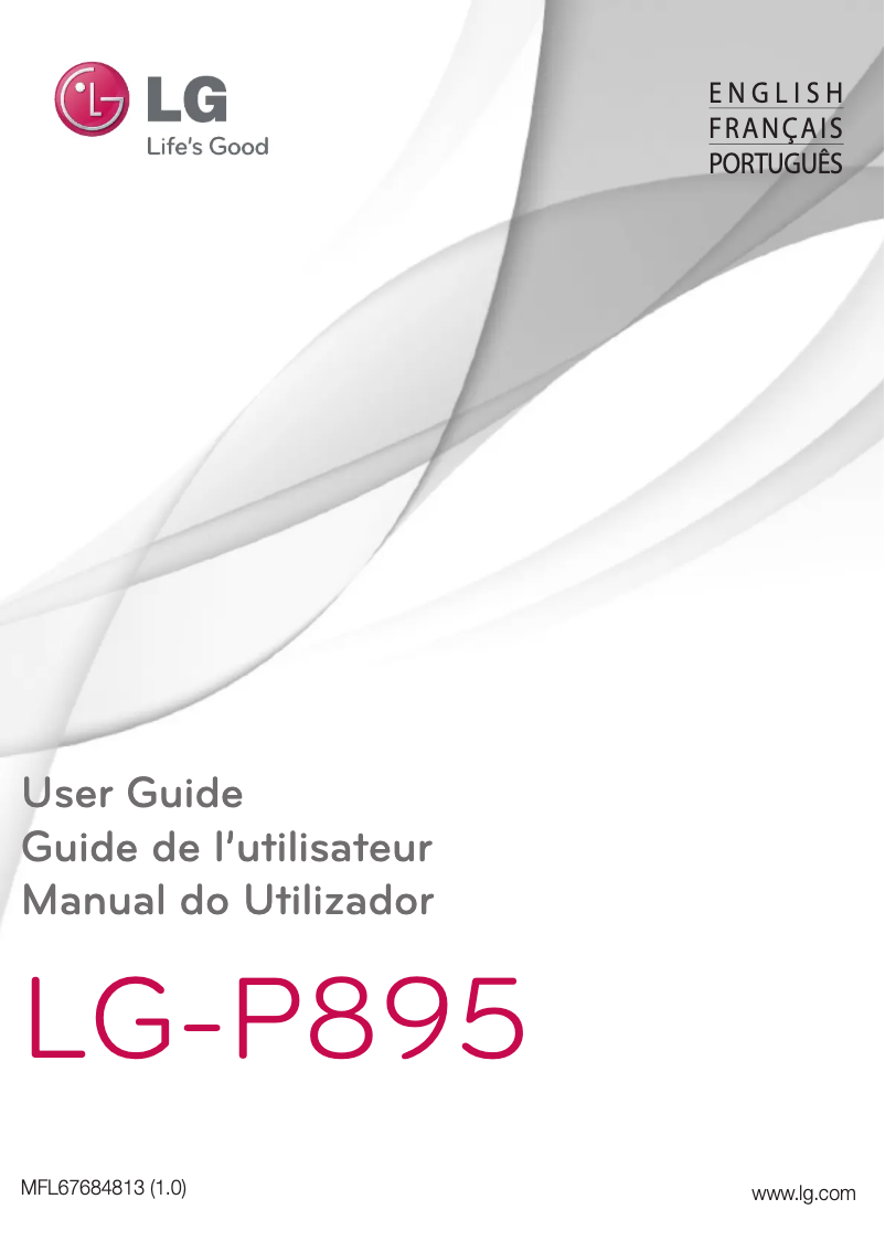Image de la première page du manuel de l'appareil LG-P895
