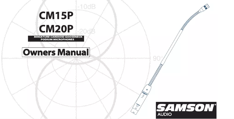 Page 1 de la notice Manuel utilisateur Samson CM20P