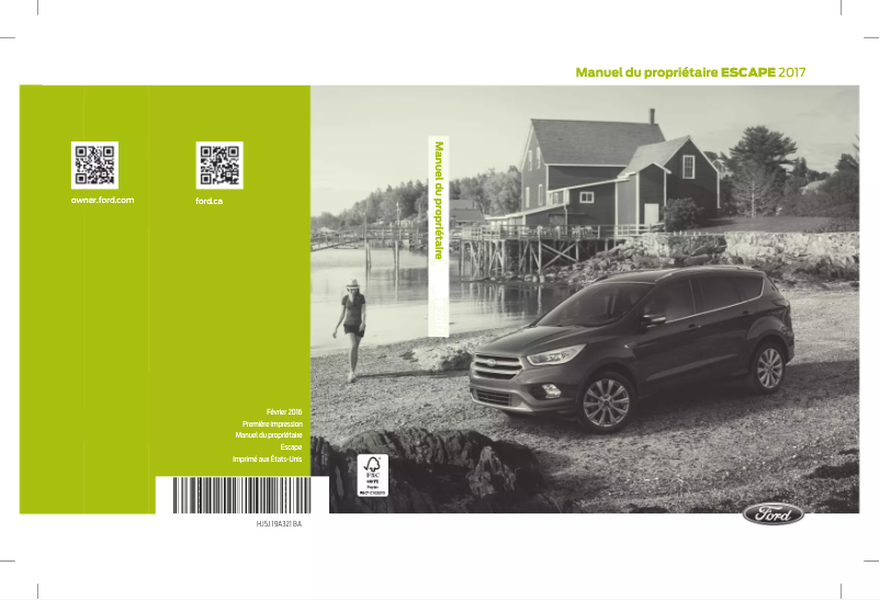 Page 1 de la notice Manuel utilisateur Ford Escape (2017)