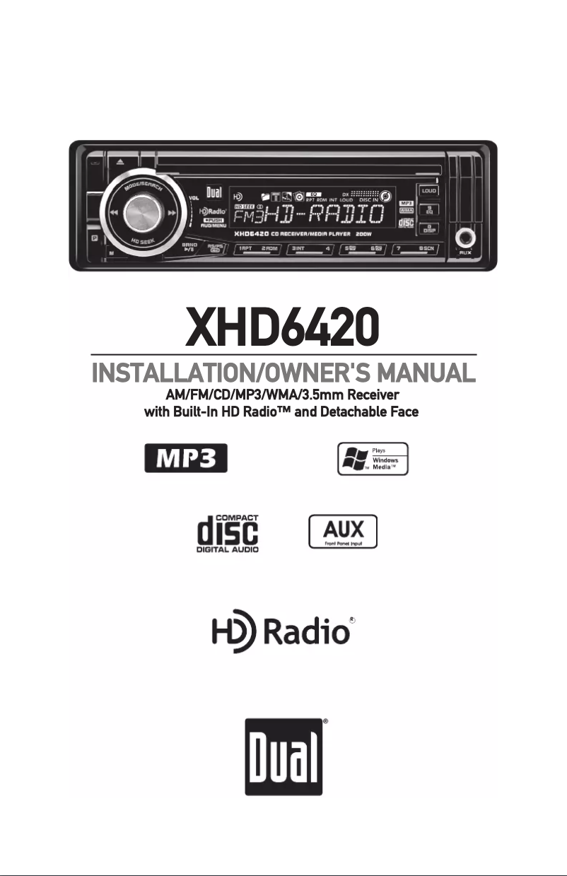 Page n°1 - Manuel utilisateur Dual XHD6420