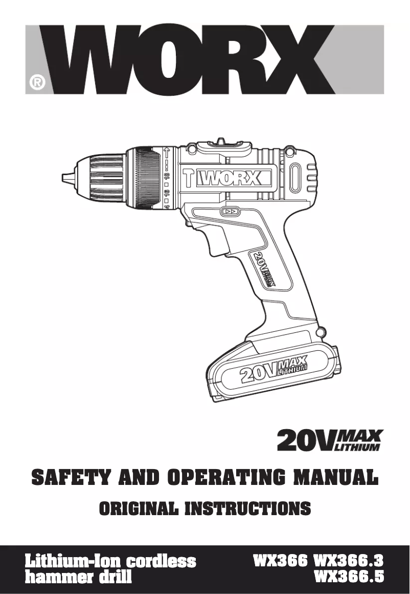 Page n°1 - Manuel utilisateur Worx WX366.3