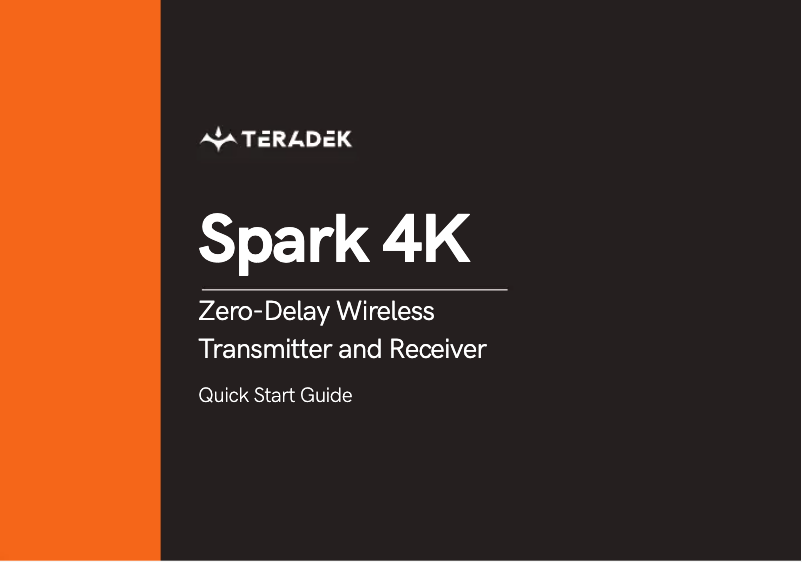Page n°1 - Manuel utilisateur Teradek Spark 4K