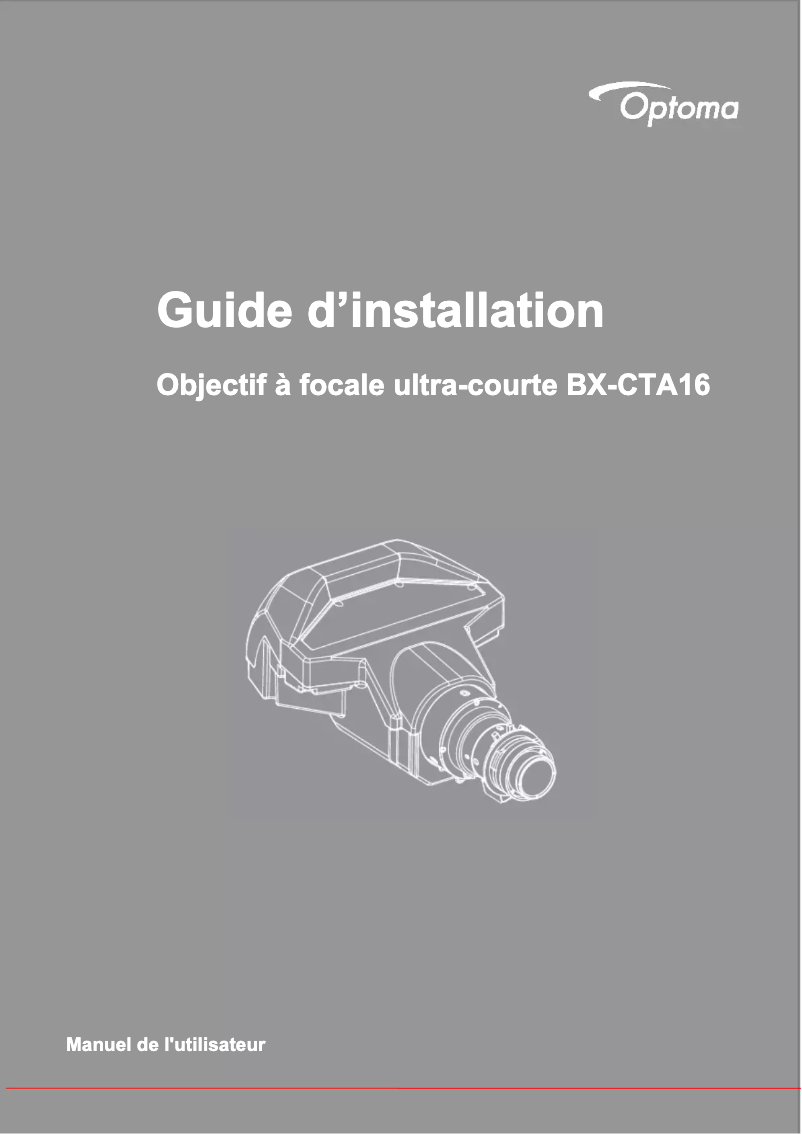 Página 1 del manual Manual de usuario Optoma BX-CTA16
