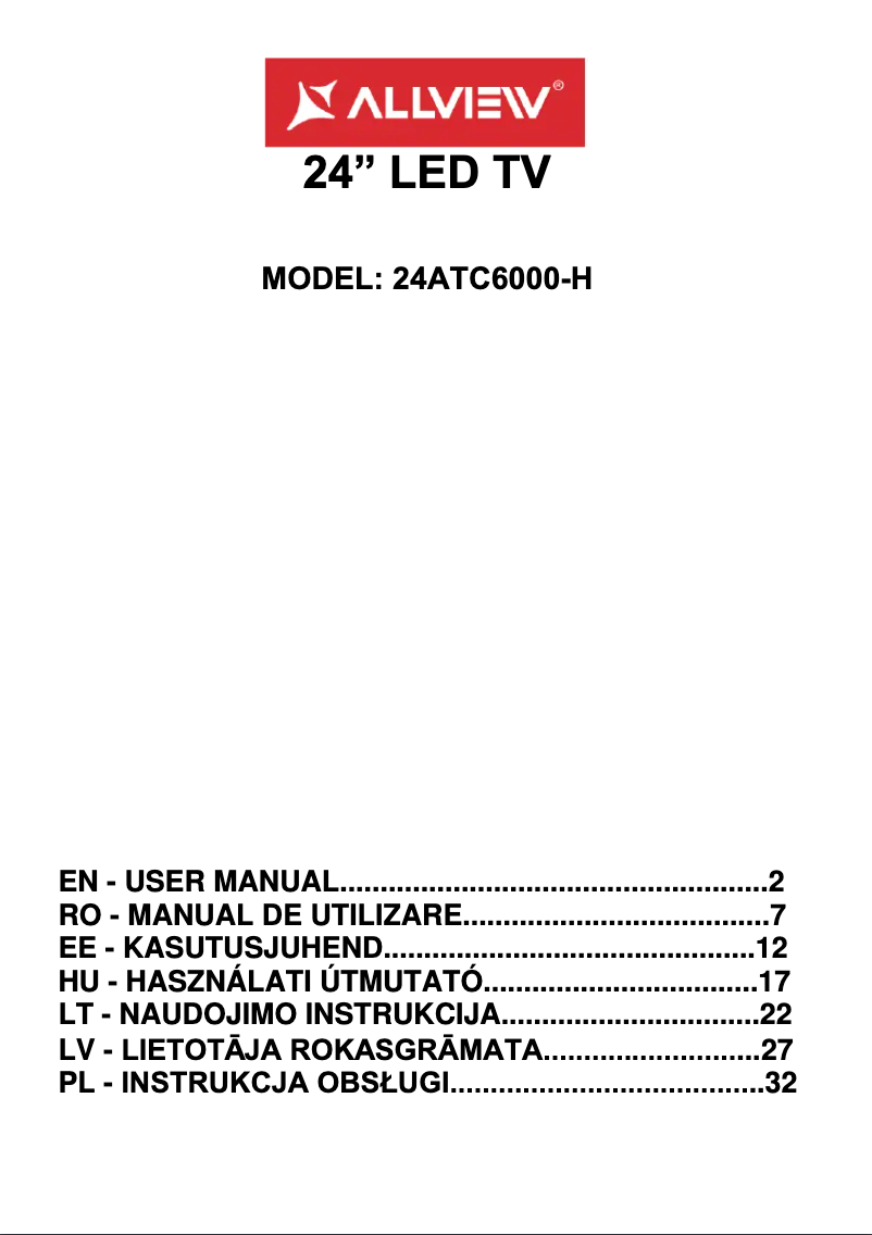 Image de la première page du manuel de l'appareil 24ATC6000-H