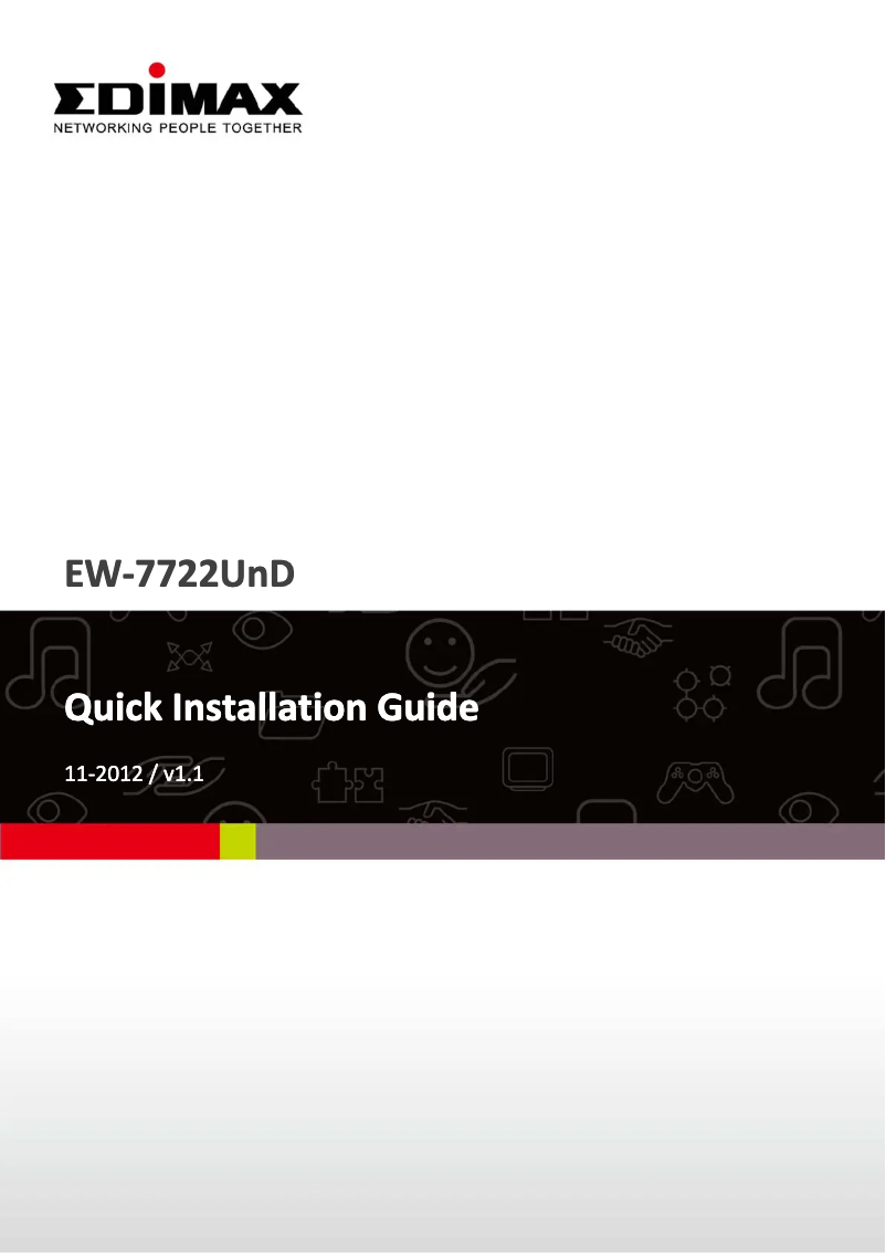 Page n°1 - Manuel utilisateur Edimax EW-7733UnD