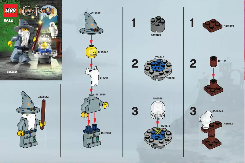 Page 1 de la notice Manuel utilisateur Lego Castle 5614