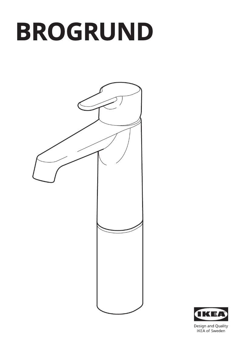 Page 1 de la notice Manuel utilisateur Ikea BROGRUND 205.320.88