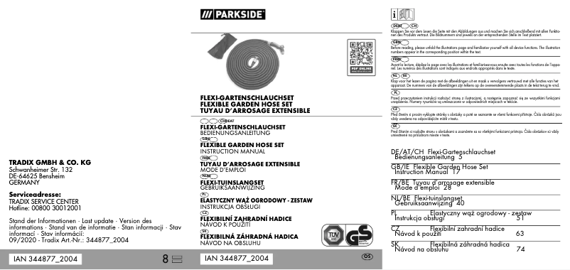 Page n°1 - Manuel utilisateur Parkside IAN 344877