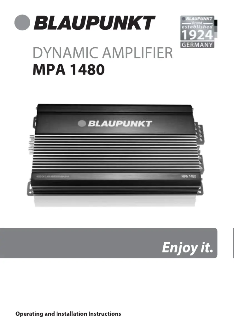 Image de la première page du manuel de l'appareil MPA 1480