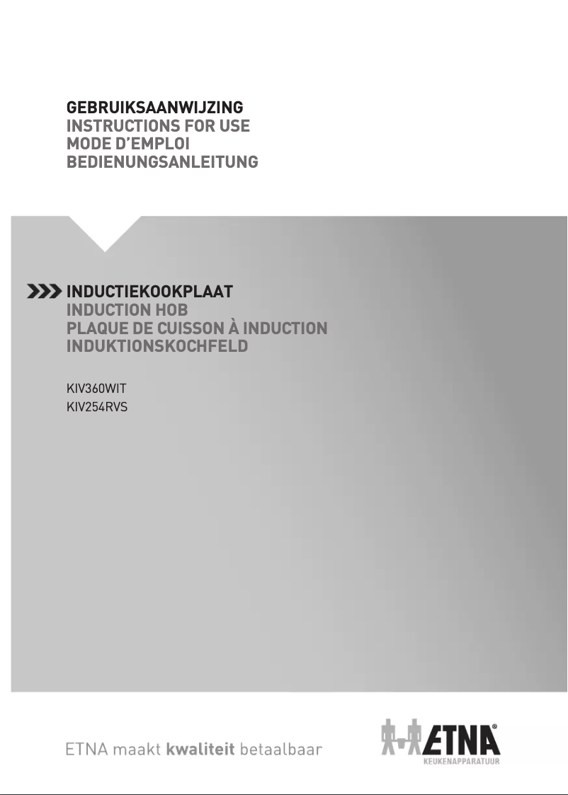 Image de la première page du manuel de l'appareil KIV254RVS