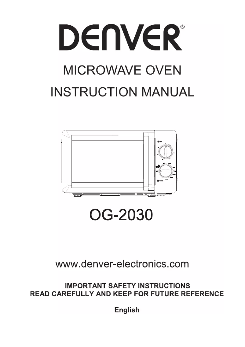 Image de la première page du manuel de l'appareil OG-2030