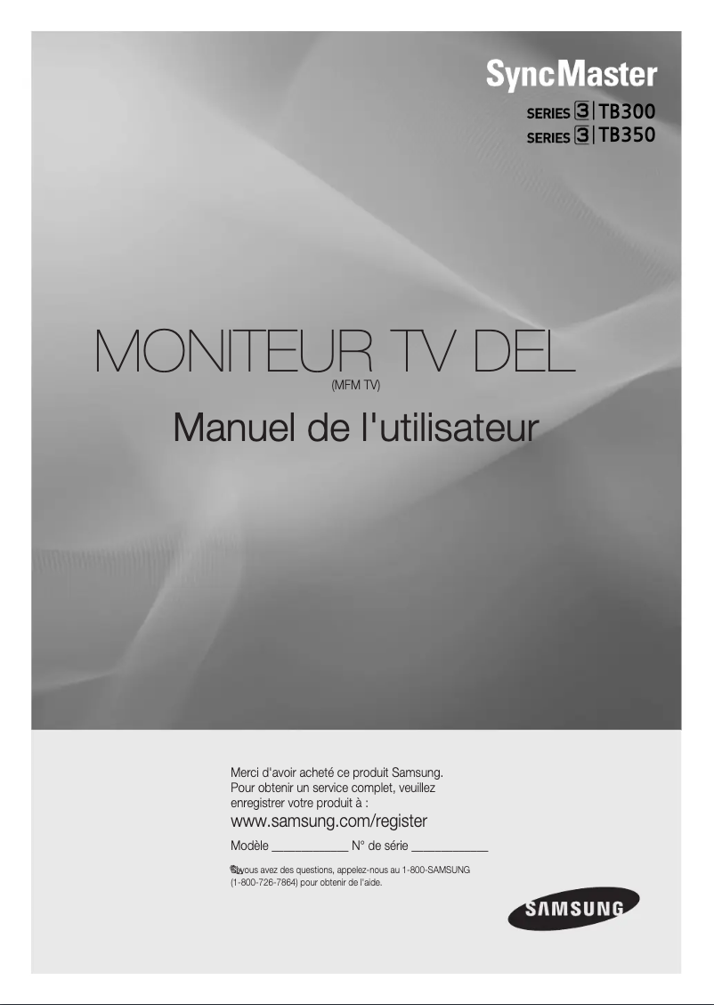 Image de la première page du manuel de l'appareil T24B350ND