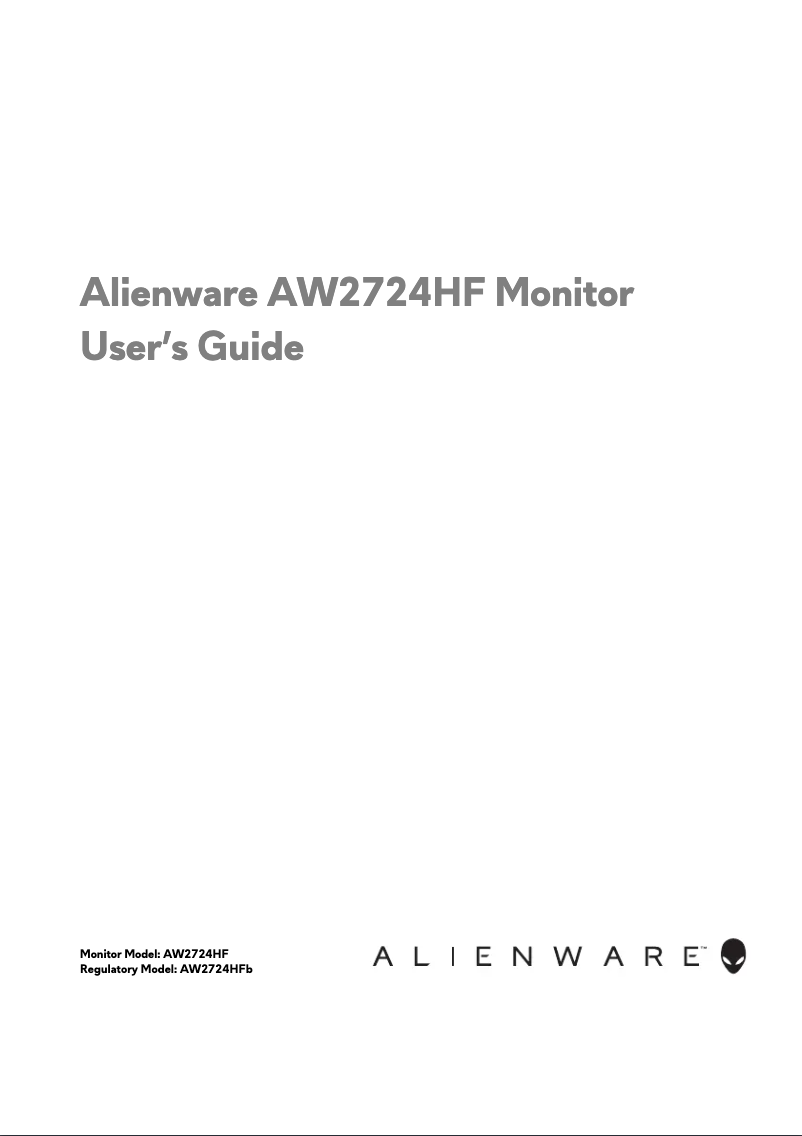 Image de la première page du manuel de l'appareil AW2724HF
