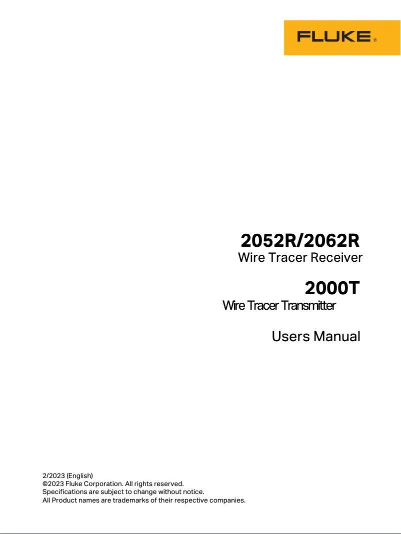 Image de la première page du manuel de l'appareil 2062R