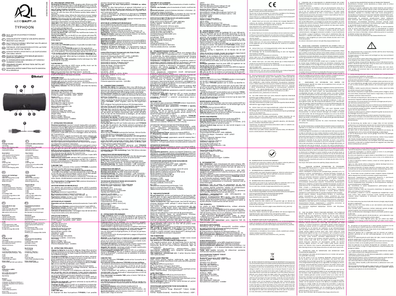 Page 1 de la notice Manuel utilisateur AQL Typhoon