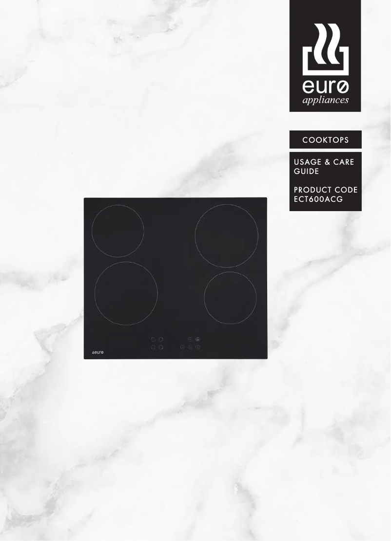 Page 1 de la notice Manuel utilisateur Euro Appliances ECT600ACG