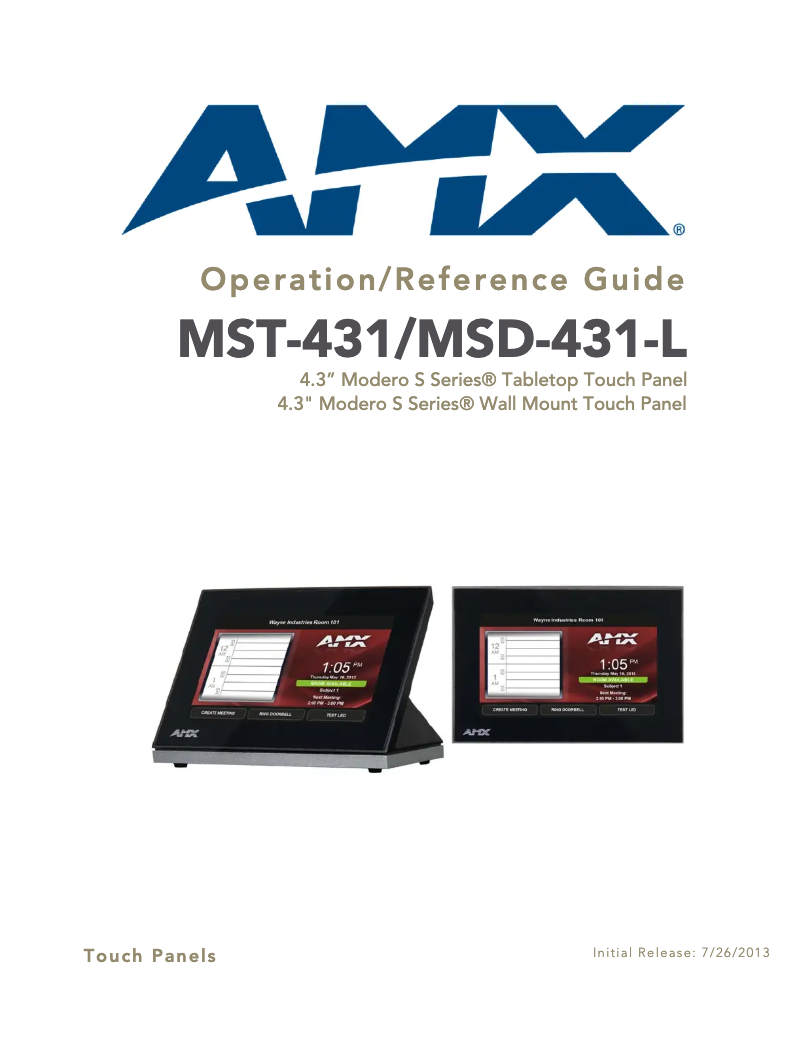 Page 1 de la notice Mode d'emploi AMX MST-431