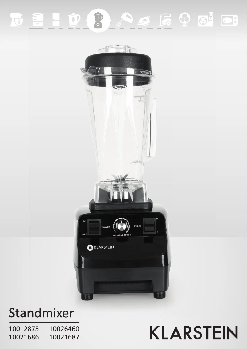 Page 1 de la notice Manuel utilisateur Klarstein 10021686