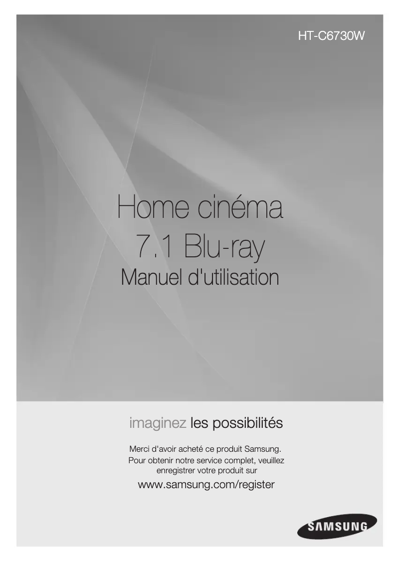 Page 1 de la notice Manuel utilisateur Samsung HT-C6730W