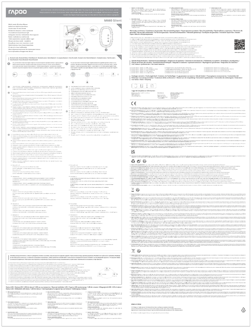 Page 1 de la notice Manuel utilisateur Rapoo M660 Silent