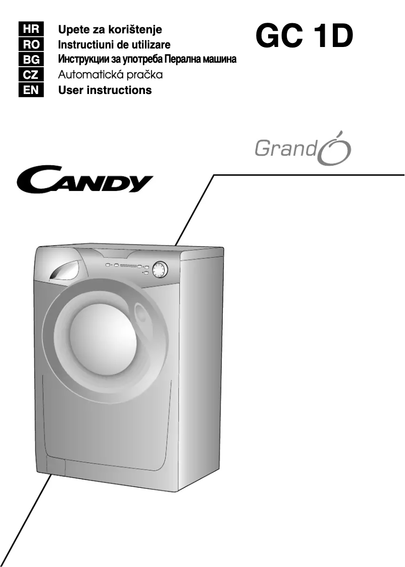 Page n°1 - Manuel utilisateur Candy GC 1061D1/1-S