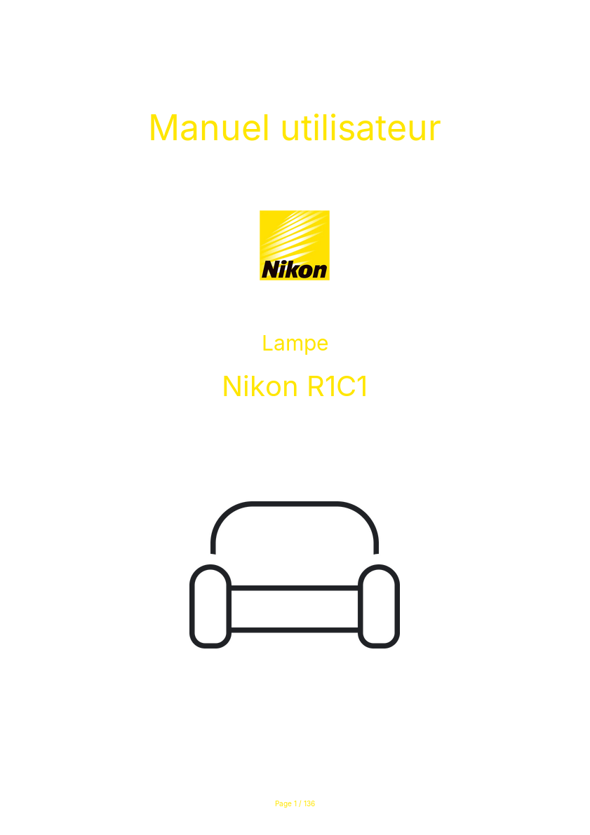 Page n°1 - Manuel utilisateur Nikon R1C1