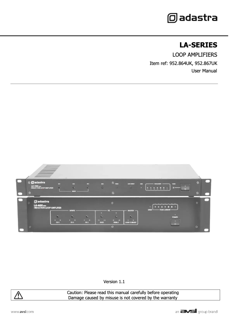 Image de la première page du manuel de l'appareil LA-300 mkII