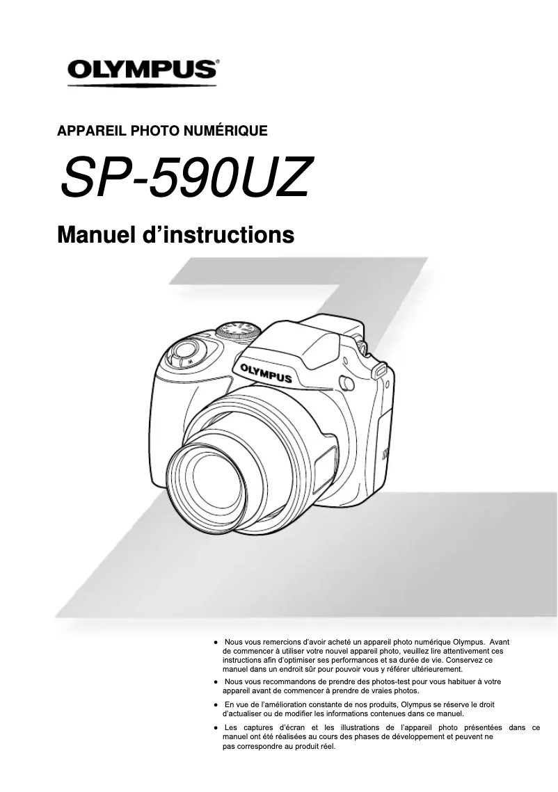 Página 1 del manual Manual de usuario Olympus SP‑590UZ